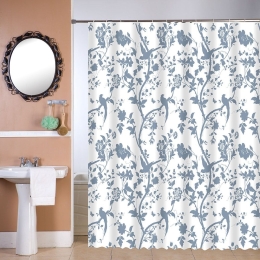 Κουρτίνα Μπάνιου Τζόυ Grey Viopros 240Πx180Υ 240x180cm Πολυέστερ
