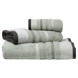 Πετσέτες Χαβάη Σετ 3τμχ Sage Green Viopros Σετ Πετσέτες 70x140cm 100% Βαμβάκι