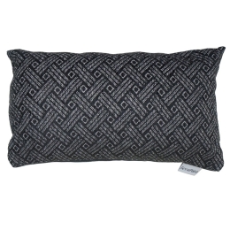 Μαξιλάρι Διακοσμητικό (Με Γέμιση) 1442 Black Anna Riska 32x52 Chenille