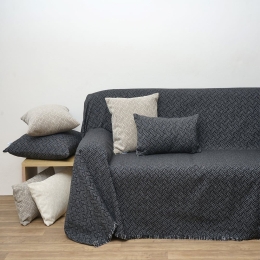 Ριχτάρι 1442 Black Anna Riska Τετραθέσιο 180x320cm Chenille