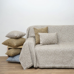 Ριχτάρι 1443 Beige Anna Riska Τριθέσιο 180x280cm Chenille