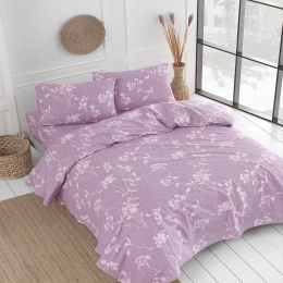 Κουβερλί Ταλία (Σετ 3τμχ) Lila Viopros Υπέρδιπλο 220x240cm 100% Βαμβάκι