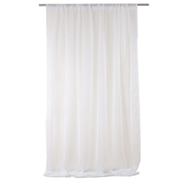 Κουρτίνα Mε Τρέσα 1000 White Viopros 140X270cm Πολυέστερ