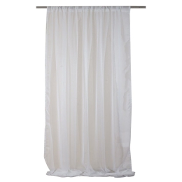 Κουρτίνα Mε Τρέσα 1030 White Viopros 140X270cm Πολυέστερ