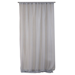 Κουρτίνα Mε Τρέσα 1060 Grey Viopros 140X270cm Πολυέστερ