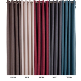 Κουρτίνα Με Τρουκς Ίζι Grey Viopros 140X270cm Πολυέστερ