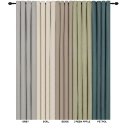 Κουρτίνα Με Τρουκς 5812 Ecru Viopros 140X260 Πολυέστερ