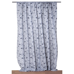 Κουρτίνα Παιδική με Τρέσα Έντι Grey Viopros 140X270cm Πολυέστερ