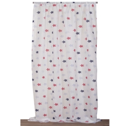 Κουρτίνα Παιδική Φράνκι Με Τρέσα Blue Viopros 280x270cm 280x270cm Βαμβάκι-Πολυέστερ