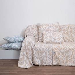 Ριχτάρι 1566 Beige Anna Riska Τετραθέσιο 180x320cm 100% Βαμβάκι