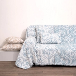 Ριχτάρι 1566 Lake Blue Anna Riska Πολυθρόνα 180x180cm 100% Βαμβάκι