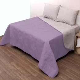 Κουβερλί Σόνικ Levander-Grey Viopros Υπέρδιπλο 220x240cm Microfiber-Polyester