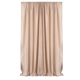 Κουρτίνα Με Τρέσα 4510  Gold Viopros 280x270 Βαμβάκι-Πολυέστερ