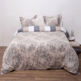 Σεντόνια Satin 4001 (Σετ 4τμχ) Greige Anna Riska Υπέρδιπλο 230x260cm 100% Βαμβακοσατέν