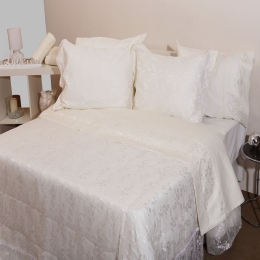 Κουβερλί 1017 (Σετ 3τμχ) Ecru Viopros Υπέρδιπλo 240x250cm Microfiber