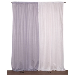 Κουρτίνα 1070 Με Τρέσα Ecru Viopros 140X270cm 140x270cm Πολυέστερ
