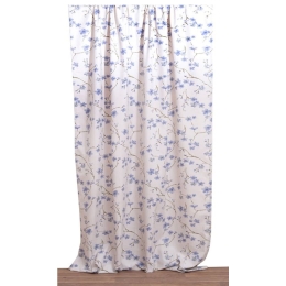 Κουρτίνα Ρούμπι Με Τρέσα Blue Viopros 280x270cm 280x270cm Βαμβάκι-Πολυέστερ
