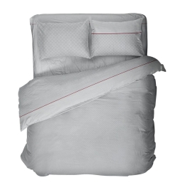 Παπλωματοθήκη 2543 Φανελένια Grey Viopros Υπέρδιπλο 220x240cm 100% Βαμβάκι