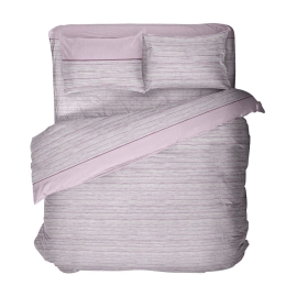 Σεντόνια 2544 Με Λάστιχο Φανελλένια (Σετ 4τμχ) Pink Viopros Υπέρδιπλο 160x225cm 100% Βαμβάκι