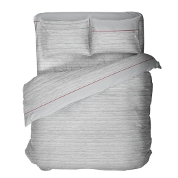 Σεντόνια 2544 Φανελλένια (Σετ 3τμχ) Grey Viopros Μονό 165x275cm 100% Βαμβάκι