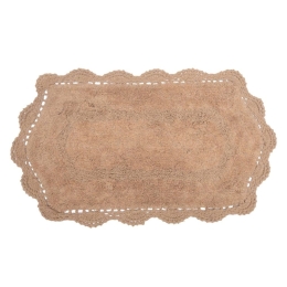 Ταπέτο Μπάνιου Τάνια Beige Viopros 45x75cm 45x75cm 100% Βαμβάκι