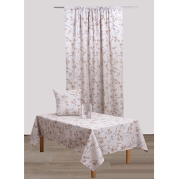 Τραπεζομάντηλο Ρούμπι Beige Viopros 140Χ140 140x140cm Βαμβάκι-Πολυέστερ