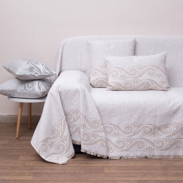 Ριχτάρι 1572 Beige Anna Riska Τετραθέσιο 180x320cm 100% Βαμβάκι