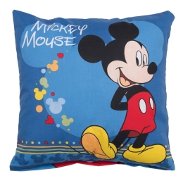 Μαξιλάρι Διακοσμητικό (Με Γέμιση) Παιδικό Mickey 17 Blue Viopros 40Χ40 100% Βαμβάκι