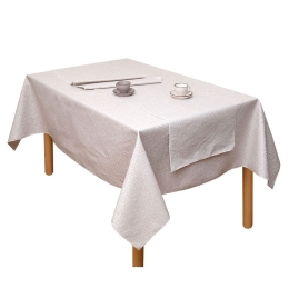 Τραπεζομάντηλο Αλέκιαστο Κορίνα Beige Viopros 160X200 Βαμβάκι-Πολυέστερ
