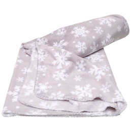 Κουβέρτα Καναπέ Νοέλια Flannel Fleece Grey Viopros 125X150 120x150cm Πολυέστερ