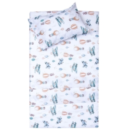 Κουβερλί Βρεφικό Έλιοτ White-Blue Viopros 120x160cm 100% Βαμβάκι