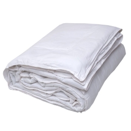Πάπλωμα Βαμβακοσατέν White Viopros Μονό 160x220cm Silicon Fiber