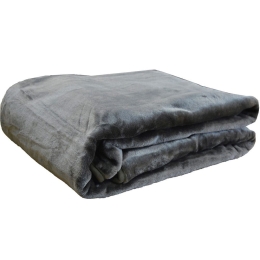 Κουβέρτα Βελουτέ 5 Anthracite Anna Riska Υπέρδιπλo 220x240cm Πολυέστερ