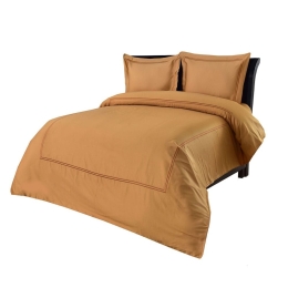 Σεντόνια Satin Embroidered Classico 2 (Σετ 4τμχ) Cinammon Anna Riska King Size 270x270cm 100% Βαμβακοσατέν