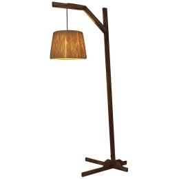 Φωτιστικό Δαπέδου HL-304FL 77-3133 Silas Natural Homelighting Ξύλο,Ύφασμα