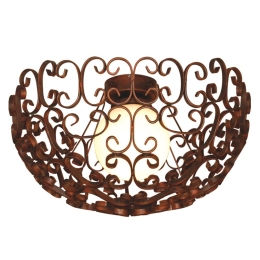 Φωτιστικό Οροφής - Πλαφονιέρα HL-3587-1M 77-4047 Bale Old Bronze  Homelighting Μέταλλο