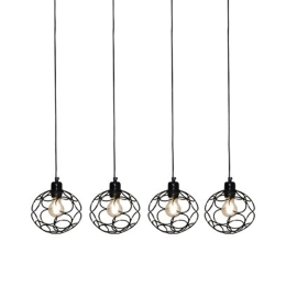 Φωτιστικό Οροφής - Ράγα HL-3588-4 Aline Black  Homelighting Μέταλλο