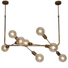 Φωτιστικό Οροφής - Ράγα Led HL-3524-8 77-3804 Eric Old Bronze  Homelighting Μέταλλο