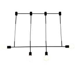 Φωτιστικό Οροφής - Ράγα Led HL-3526-4 77-3819 Megan Black  Homelighting Μέταλλο