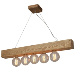 Φωτιστικό Οροφής - Ράγα HL-236-1P-5 77-3031 Benzai Wooden  Homelighting Ξύλο