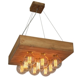 Φωτιστικό Οροφής - Ράγα HL-236-1P-9 77-3032 Benzai Wooden  Homelighting Ξύλο