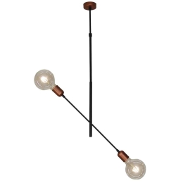 Φωτιστικό Οροφής Κρεμαστό Led HL-3524-2 77-3795 Eric Copper & Black  Homelighting Μέταλλο