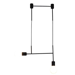 Φωτιστικό Οροφής Κρεμαστό Led HL-3526-2 77-3815 Megan Black  Homelighting Μέταλλο