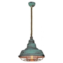 Φωτιστικό Οροφής Κρεμαστό HL-230SG-1P 77-3007 Cecropia Worn Copper Green & Copper  Homelighting Μέταλλο