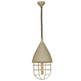 Φωτιστικό Οροφής Κρεμαστό HL-231S-1P 77-3010 Cleitus Beige  Homelighting Μέταλλο