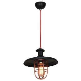 Φωτιστικό Οροφής Κρεμαστό HL-238S-1P 77-3040 Kuro Black Homelighting Μέταλλο