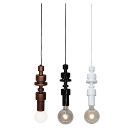 Φωτιστικό Οροφής Κρεμαστό HL-3545-1 77-3832 Gabriel Black  Homelighting Ξύλο