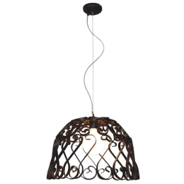 Φωτιστικό Οροφής Κρεμαστό HL-3586-1 APXL 77-4006 Lewis Rusty Brown  Homelighting Μέταλλο
