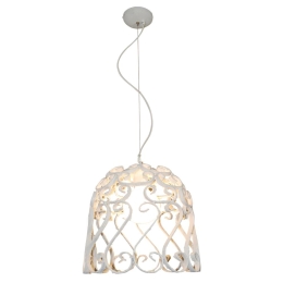 Φωτιστικό Οροφής Κρεμαστό HL-3586-1PΜ 77-4014 Lewis Worn Antique White  Homelighting Μέταλλο