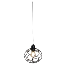 Φωτιστικό Οροφής Κρεμαστό HL-3588-1 77-4058 Aline Black  Homelighting Μέταλλο